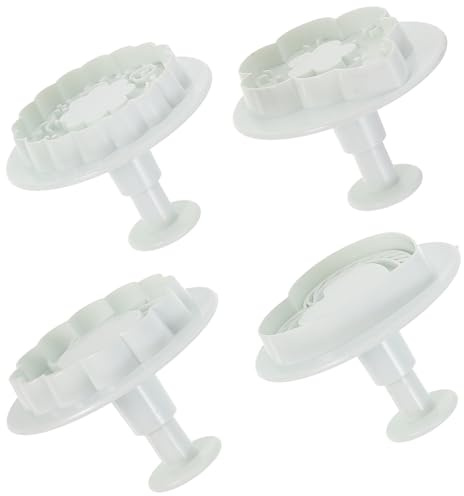 CLISPEED Cortadores de Galletas 3d DIY Moldes para Hornear 20 Diseños de Flores Molde de Galletas Abs Reutilizable para Repostería Postres y Fondant Uso Doméstico