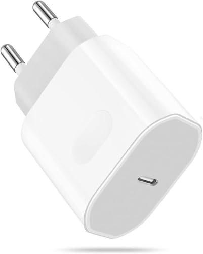 Chargeur 20W USB C Rapide pour iPhone 17/16/15 Pro Max Plus/14 13/12/11/ SE/X/XS/XR/iPad Air, Samsung Galaxy S26/S25/S24/A53/Note 20,Google Pixel,Prise Secteur Adaptateur Type C Bloc USB-C Charge