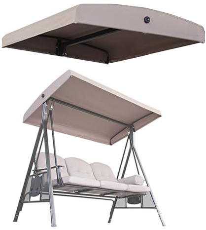 Waterproof Replacement Canopy Top Cover for Outdoor Swing Chair and Patio Hammock, Durable Garden Canopy