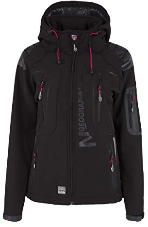 Geographical Norway Damen Softshell Outdoor Jacke Black L