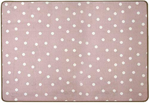 Primaflor Kinderteppich Gepunktet - Punto, Pastell Rosa, 140 x 200 cm, Hochwertiger und Pflegeleichter Teppich für Kinder- und Babyzimmer, Spielteppich für Mädchen und Jungen