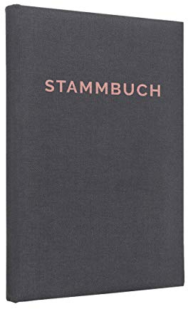 Hochzeitideal Stammbuch zur Hochzeit – Klassisch in Grau (rosegold) – Serie Linea – Familienstammbuch & Erinnerungsbuch mit 6-fach Ringmechanik, handgefertigt in Deutschland