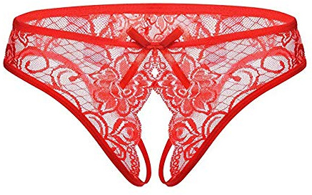 PERAMBRY Womens Sexy Lace Underwear Low Rise Underpants Plus Size Floral Lace Briefs