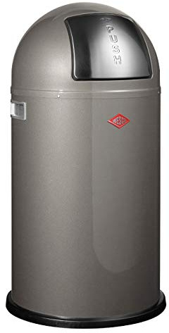 WESCO 175831-77 Pushboy Abfallsammler 50 Liter, Edelstahl, mattgraphit, Graphit