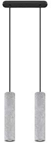 Sollux Lighting Hängelampe Pendelleuchte Hängeleuchte Deckenlampe Beton 2 Flammig Grau LUVO
