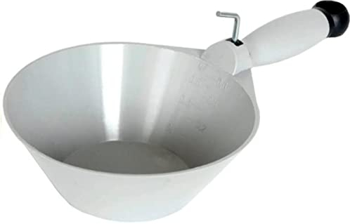 Proper Tools Toolty Plastic Scoop - 165mm Gray - Masonry Pan, PVC Scoops - Grain, Powder, Plaster, Water, DIY - TLTY-0412S