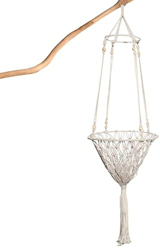 Yeeda Gato macramé para Ventana,Cats Sleeping Bed Cute Cat Cesta Colgante para Pared, balcón, Patio | Estante abatible para Gatos Interior con Cesta Almacenamiento con borlas