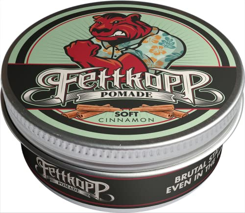 FETTKOPP POMADE - Cinnamon - Zimtig, intensiv - mittlerer Halt (medium hold) - 99g