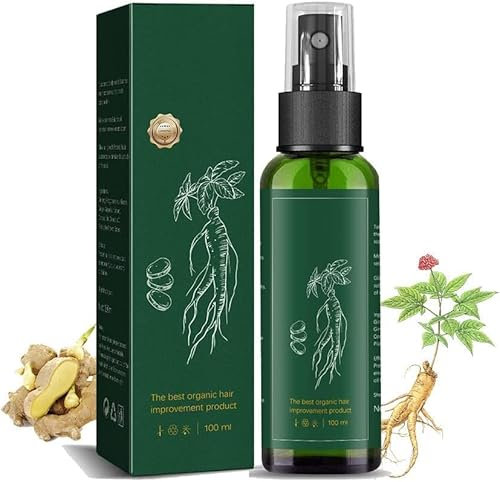 Siero Spray Per La Ricrescita Dei Capelli Al Ginseng Per Uomini E Donne,Spray Nutriente Per La Crescita Dello Zenzero Anticaduta,Per La Perdita Di Capelli,Il Diradamento Dei Capelli (1 pz)