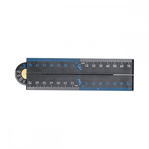 OX Pro Tuff Folding Rule Black, Carpenters Measuring Angle Finder ABS Plastic Ruler 600mm