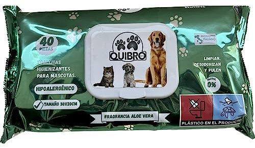SUDEPETS Lingettes pour chien à l'aloe vera. Nettoie les pattes de chien en forme de lingettes pour chien très utiles pour nettoyer les pattes de chien. Lot de 40 lingettes pour animaux de compagnie.