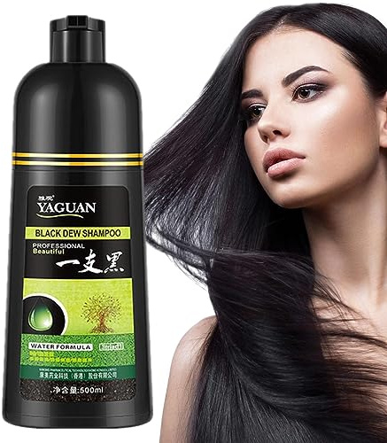 Shampoo Nero Instananeo Tsuchiya, 500 ml, Shampoo Colorante per Capelli Grigi Vegetale per Uomini e Donne