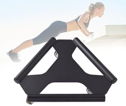 Bauchtrainer-Rollerrad,Dreieckige Ab-Roller-Rad-Übung, Bauchtrainer-Rollerrad, für Fitness, Rumpfkrafttraining und Training (Color : Svart)