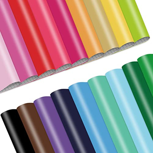 LUCKIGUCK Infusible Transfer-Tintenblätter-Bündel, einfarbig, 18 Stück, vorgedrucktes, gefärbtes Sublimationspapier, 30,5 x 30,5 cm, zum Aufbügeln auf T-Shirt und Tasse