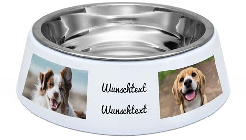 PhotoFancy® - Futternapf mit Foto selbst gestalten - Hunde-Fressnapf mit eigenem Motiv Personalisieren und Bedrucken - Layout 4
