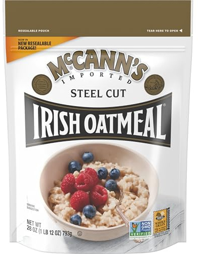 McCann's Irish Oatmeal, Traditional Steel Cut Oats, 28 Ounce Bag