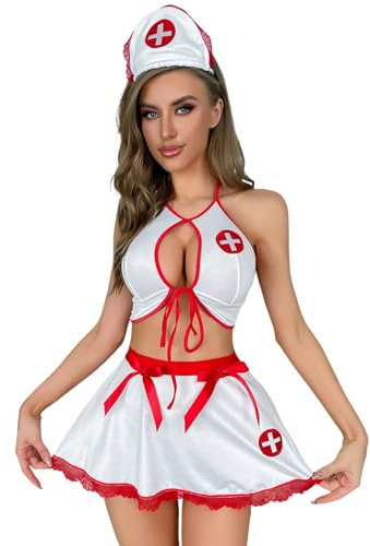 WILLBEST sexy Dessous Damen für sexy Set Strapse und strümpfe Netz Dessous Damen rot Set Weihnachts Babydoll en Bustier Push up reizwäsche Sport BH rückenfrei linge