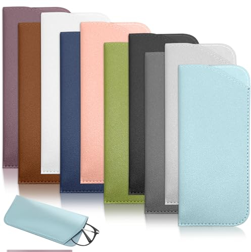 VINEST 10 Pezzi Custodia Occhiali Morbida, Portatile Versatile Custodia per Occhiali da Vista, Colorato Porta Occhiali Adatto sia Agli Uomini Che Alle Donn, Adatto a Uomini, Donne e Bambini