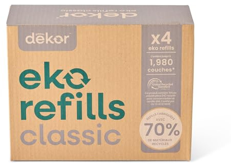 Blöjdekor EKO klassisk påfyllnad för blöjhink | 4-pack