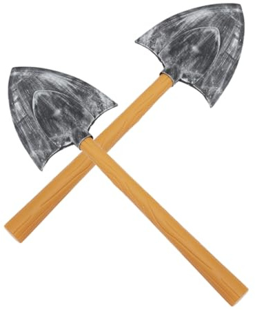 VALICLUD Kunststoff-Fake-Schaufel 2 Stück Schaumstoff- Spielzeug Zwerg-Schaufel Kostüm Gnom Cosplay Trick-Requisite Halloween-Totengräber-Requisite Künstliche Spitzhacke