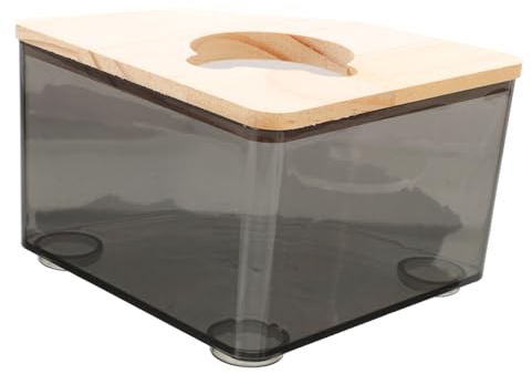 Yardwe Sandbadebox Für Hamster Und Rennmäuse Einfach Zu Reinenden Staubbadbehälter Komfortable Sandbadezimmer Für Chinchillas Und Meerschweinchen Praktische Hamsterbadebox