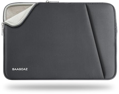 BAAGOAZ 14 Pulgadas Funda Protectora Funda Portatil para 14 Ordenador Portátil PC Laptop Chromebook Ultrabook Netbook Notebook Computer, Gris