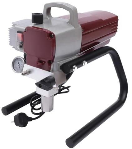 Spruzzatore airless ad alta pressione, kit per macchina per verniciatura a spruzzo professionale da 1800 W con tubo da 10 m, pistola a spruzzo elettrica da 1,8 l/min per pareti, soffitti, edifici re