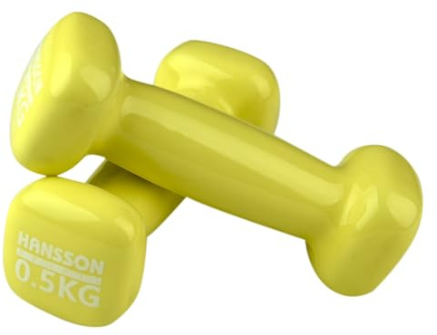 Hansson Sports® Vinyl Hantel 2er Set 0.5-5.0Kg Verschiedene Gewichte und Farbe zur Auswahl