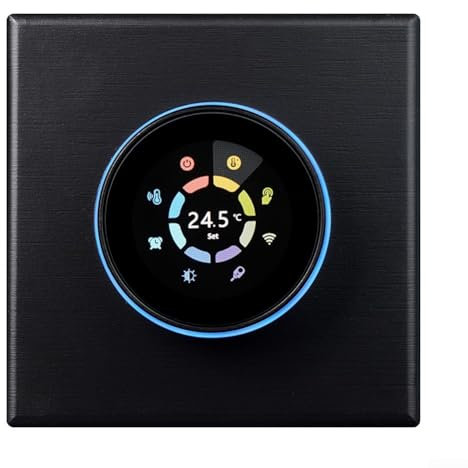 Smart WiFi Thermostat for Underfloor Heating Control, Featuring Temperature Calibration and App Timer Functionality (GC)