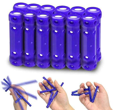 Felicify Fidget Magnetstäbe, 12 Stück Fidget Toys, Fidget Spielzeug, Anti Stress Spielzeug, Stimming Toys, Fidget Magnet, Sensorik Spielzeugs für ADHS ADD OCD Autismus (Blau)