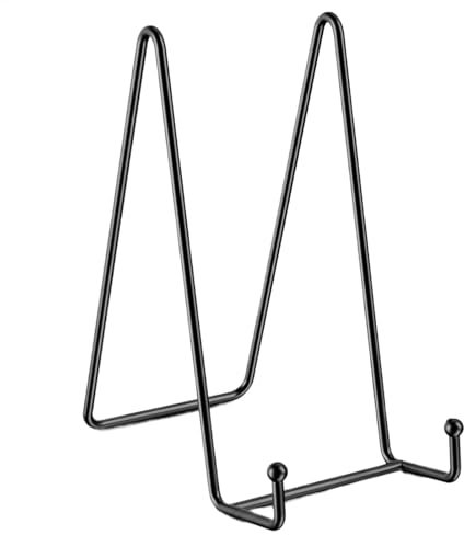 Ynnhik Support d'assiette décoratif, chevalet carré, en fer noir, décoration d'intérieur pour salon, chambre à coucher, cuisine