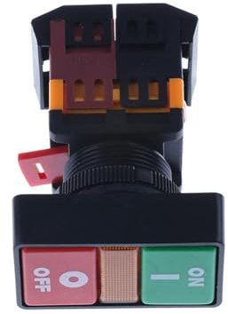 Interruttore a pulsante con lampada, AC 220 V, interruttore on/off, per attrezzature domestiche e industriali