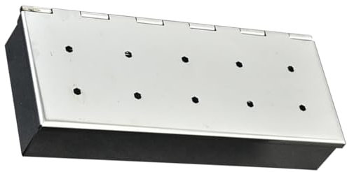 Garneck Edelstahl Räucherbox Für Grill Holzspäne Mit Löchern Outdoor Bbq Smoker Box Grillzubehör Robust