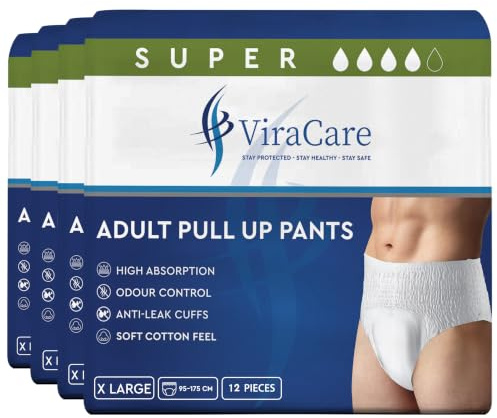 48 x Super Incontinence Pants Women and Men, Adult Nappies