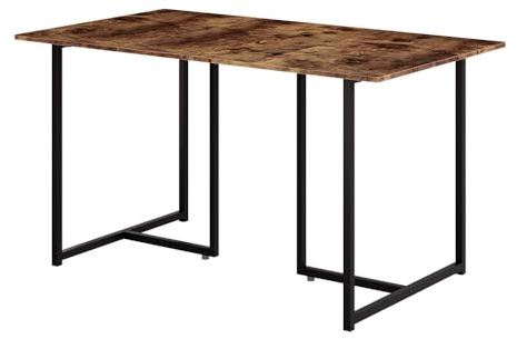 Vicco Esstisch Merido, Eiche rustikal/Schwarz, 140 x 80 cm