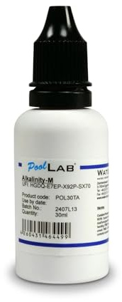 Alkalinity-M Reagenz – Flüssigreagenz für 110 Tests – Für PoolLAB Wassertester – Alkalinität messen