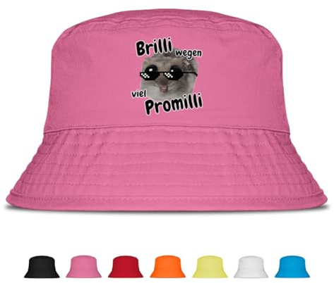 Brilli wegen viel Promilli - Fischerhut - Lustiger Fischerhut – Der perfekte Sonnenhut für Herren & Damen – Ideal als Malle-Outfit, Party-Accessoire & Festival-Eimerhut für den Strand