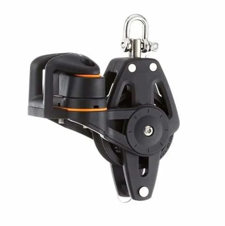 NSNYDNZ Pulley, Single Swivel Shackle 35mm 1 3/8 Single Swivel Shackle Angle Fairlead Cleat Block BP3511FE