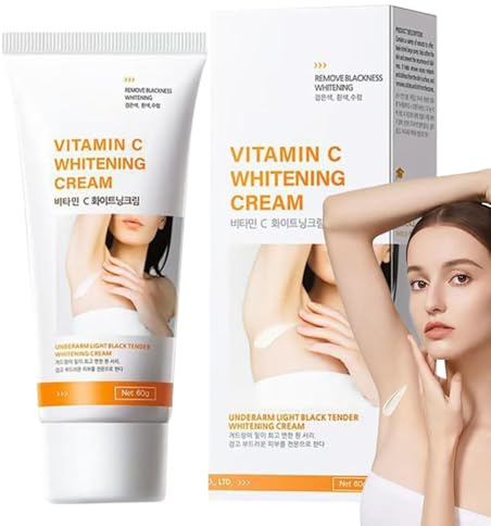 Creme Eclaircissante, Creme Decolorante Corps, Crème Eclaircissante Parties Intimes, Crème Vitamine C Anti Tache, Whitening Cream, Hydratante Et Anti-Taches, Réduit La Mélanine Et Unifie Le Teint (1)