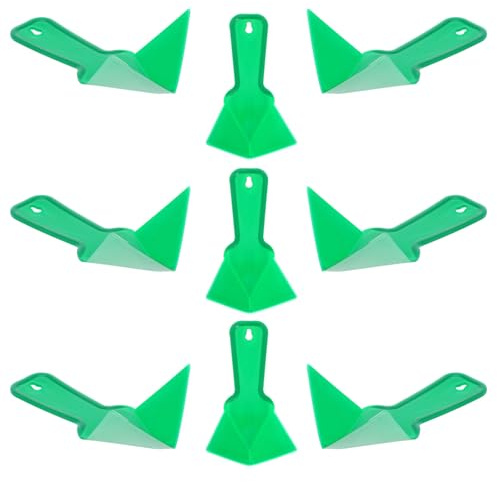 FOMIYES Set da 10 Pezzi Cazzuole Angolari in Plastica Verde per Cartongesso, Strumenti Manuali per Finitura Angoli Esterni, Utensili per Modellazione e Intonacatura Fai da Te