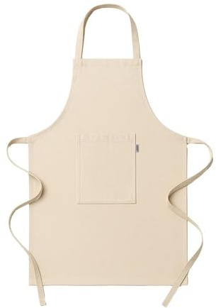Artexia Delantal de cocina, delantal de cocina para hombre y mujer, de algodón reciclado, 180 g/m², con bolsillo frontal, 60 x 90 cm