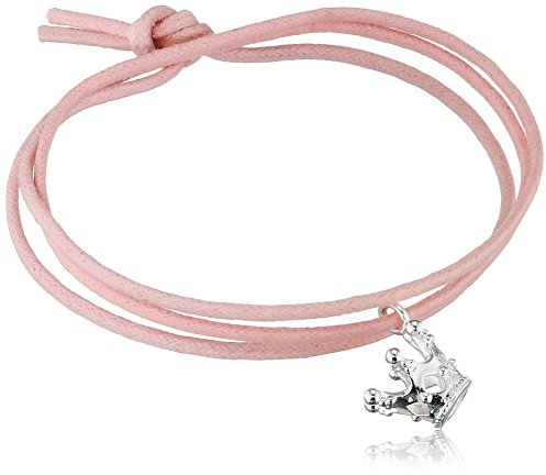 Heartbreaker Armband aus der Kollektion Herzenswünsche Mut aus Baumwolle/Unisex-Armband mit Kronen Anhänger/Edles Freundschafts-Armband versilbert/WH 005