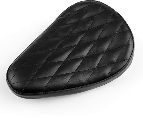 Artudatech Motorbike Universal Solo Seat, Seat Cover Cushion Pad Seat Leather Motorcycle Solo Seat for Yamaha Hon-da Kawasa-ki Suzu-ki Sportster Bobber Chopper and Custom