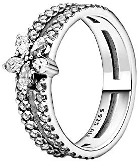 Pandora Funkelnde Schneeflocke Doppelring Sterling-Silber 54