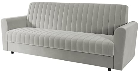 Modernes Schlafsofa Molly, Sofa mit Bettkasten und Schlaffunktion, Bettsofa, Lounge Couch mit Bettfunktion, Schlafcouch, Farbauswahl, Polstersofa (Paros 5)