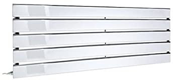 King Chrome Electric Horizontal Radiator 360mm (h) x 850mm (w) - 500w Single Heat Element (Pre-Filled)
