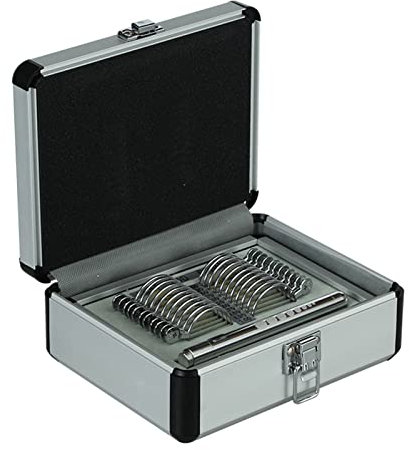 TCCOC 22 pièces Ensemble de lentilles d'essai optiques équipements optiques Ensemble de lentilles d'essai progressives boîte d'expérience d'essai de presbytie(Color:Sliver,Size:22pcs)