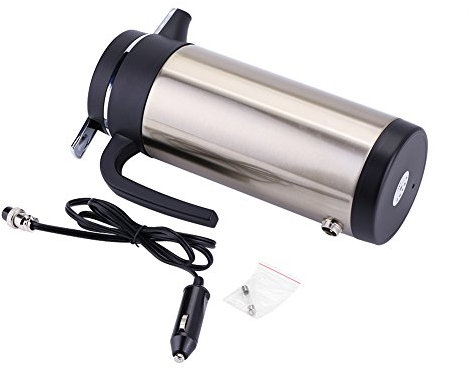 Akozon Portable Travel Car Kettle, 850 ML 24 V Voyage Voiture Bouilloire Allume-Cigare en Acier Inoxydable Prise Chauffe-Eau Bouteille pour thé café 304 1200ml 24V de