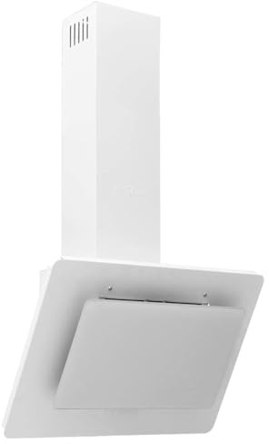 vidaXL Dunstabzugshaube 60 cm Edelstahl und Hartglas Weiß