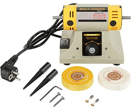 Touret A Polir Polis EU Plug 220V 350W hine de Polissage de Meuleuse électrique pour Moteur de Tour Dentaire de Bijoux,tourets à meuler hine polir tour